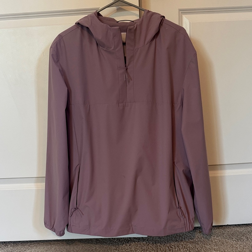 Banana Republic Plum Hooded Windbreaker Anorak